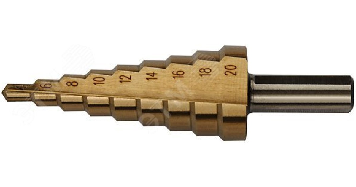 Купить Сверло ступенчатое HSS по металлу, 9 ступеней, 4-20 мм 36382М FIT оптом в Москве