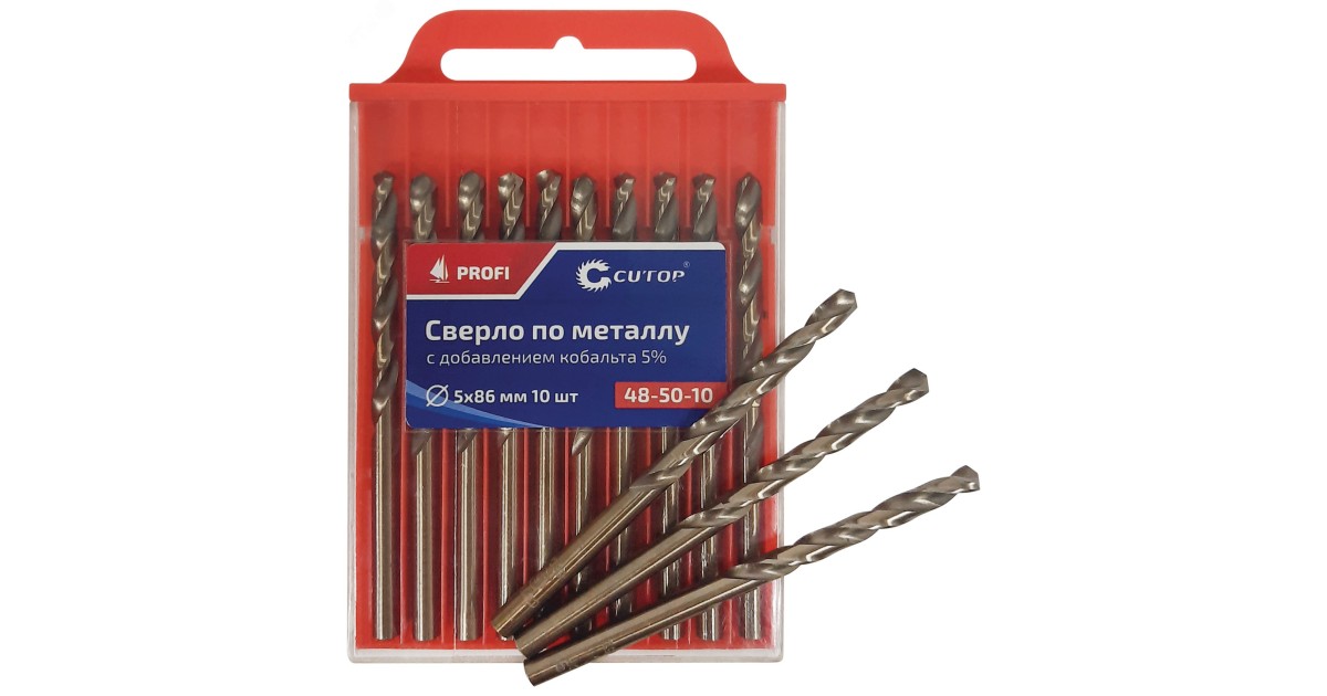 Купить Сверло по металлу Cutop Profi с кобальтом 5%, 1 x 34 мм (10 шт) 48-10-10 FIT оптом в Москве