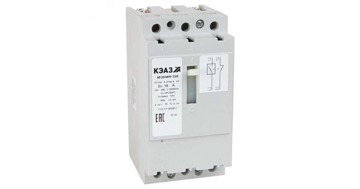 Купить Выключатель автоматический 25А 12Iн АЕ2046М-100 У3 400В AC 104621 КЭАЗ оптом в Москве