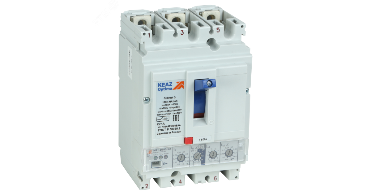 Купить Выключатель автоматический 100А 40кА OptiMat D100N MR1 У3 144412 КЭАЗ оптом в Москве