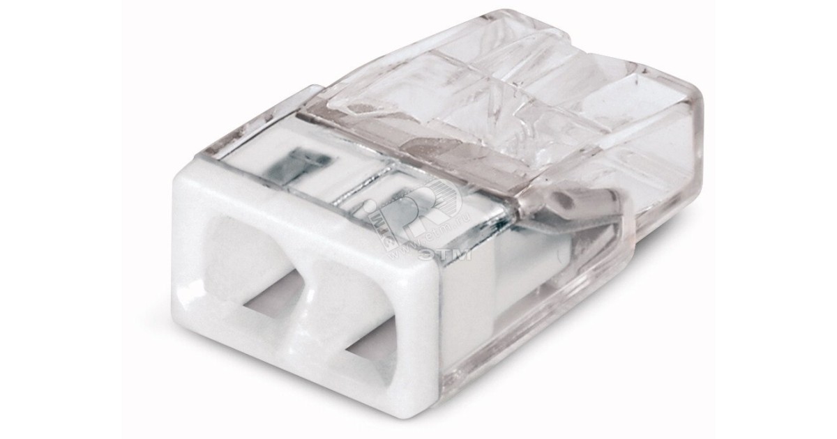 Купить Клемма 2x2.5мм белая/прозрачная 2273-202 WAGO оптом в Москве