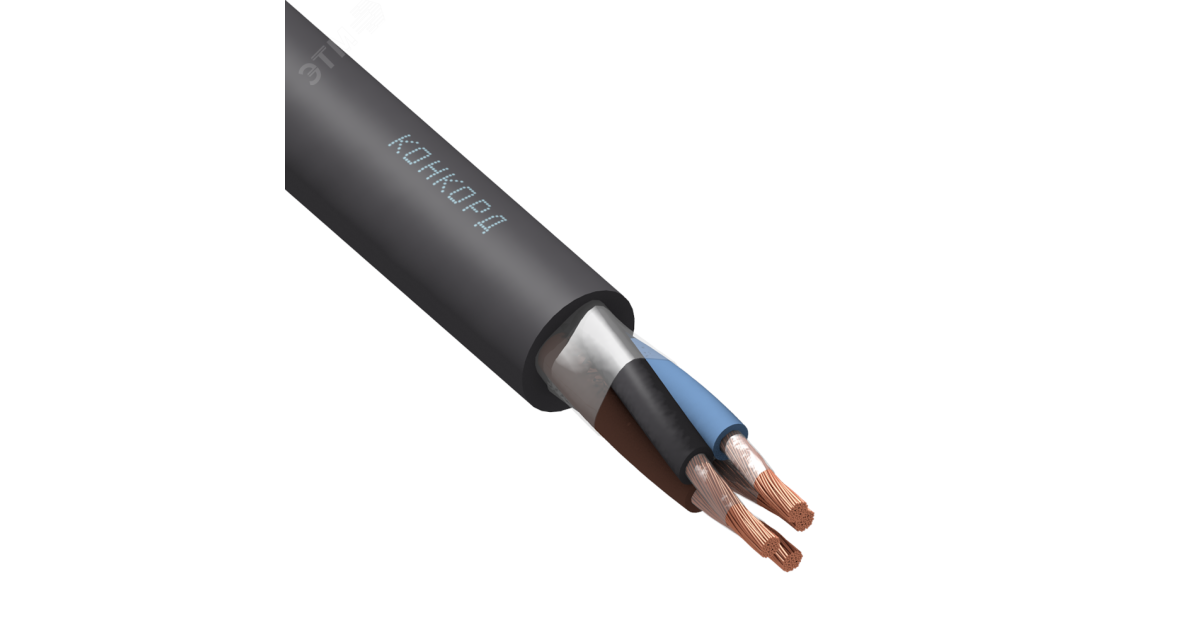 Купить Кабель КГ-ХЛ 4х4 (N) 220/380-3 (м) 100 Конкорд оптом в Москве