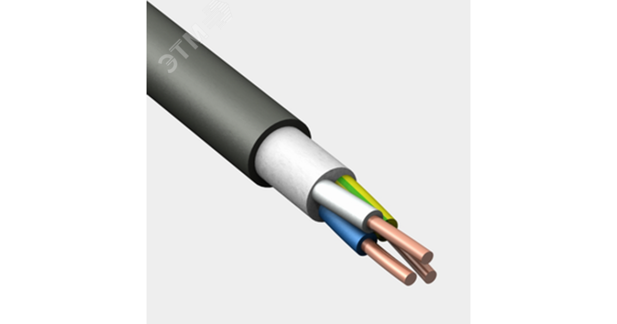 Купить Кабель ВВГнг(А)-LS 3х2.5 ОК (N PE) 0.66кВ (бухта 100м) (м) 202 Конкорд оптом в Москве