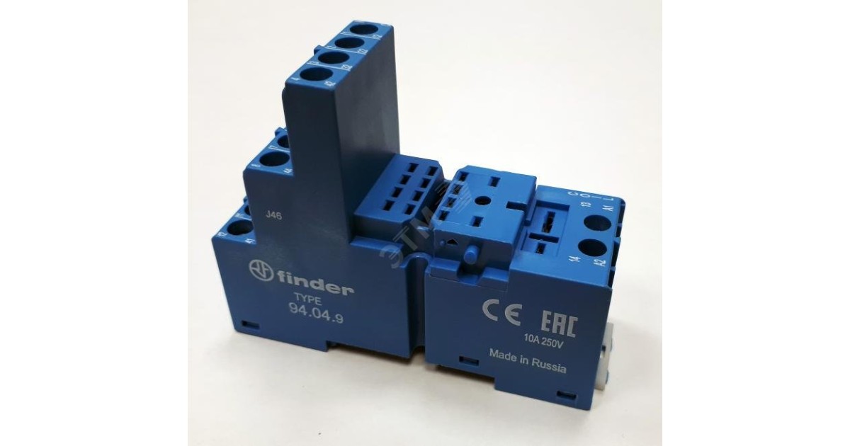 Купить Розетка с винт. клеммами (с зажимной клетью) для реле 55.32 55.34 таймера 85.02 85.04 модули 86.00 99.02 в комплекте пластик. клипса 094.91.3 син. 94049SPA FINDER оптом в Москве