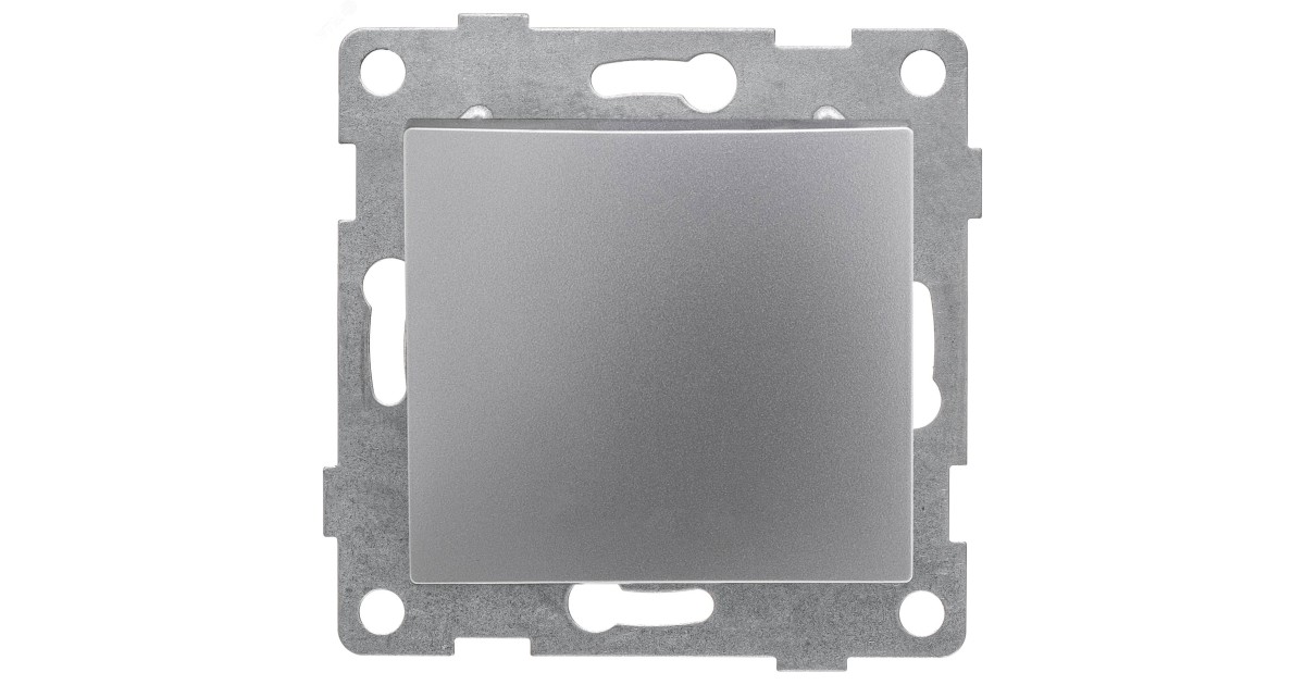 Купить Выключатель 1-кл. СП Bravo 10А 250В механизм серебр. С10В1-004 GUSI оптом в Москве