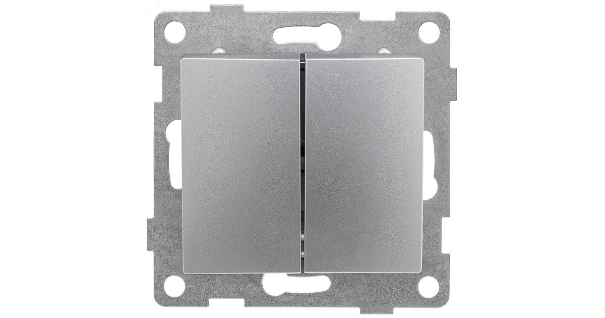 Купить Выключатель 2-кл. СП Bravo 10А 250В механизм серебр. С10В2-004 GUSI оптом в Москве