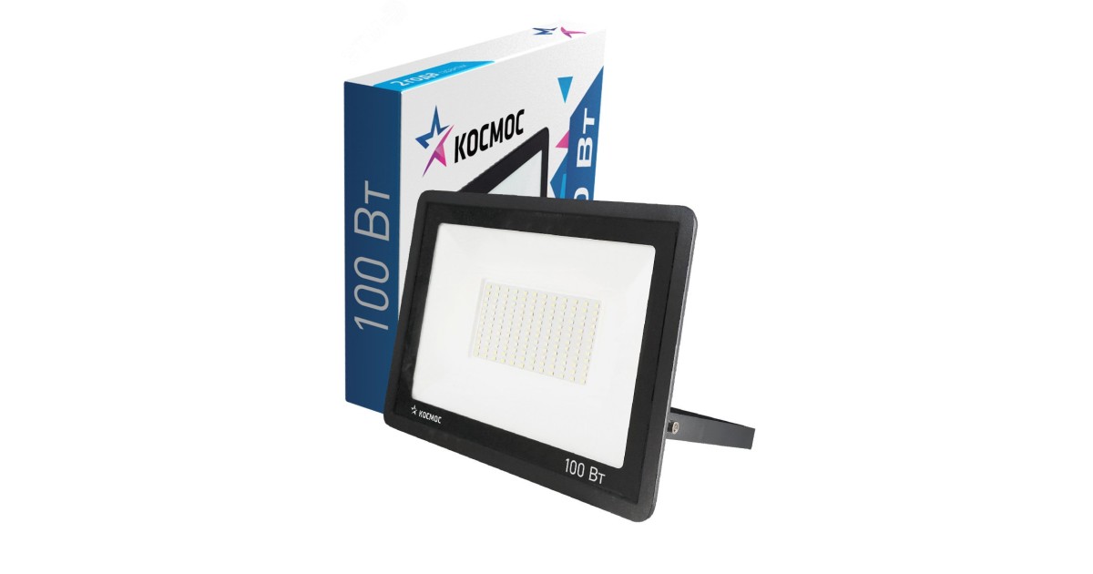 Купить Прожектор светодиодный 100Вт 6500К IP65 8000лм КОСМОС K_PR5_LED_100 Космос оптом в Москве