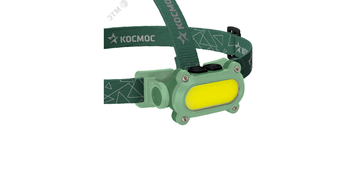 Купить Фонарь аккумуляторный налобный 7Вт COB LED+красн. Li-ion 18650 1200мА.ч корпус ABS-пластик USB-шнур type C регулируемый эласт. ремешок KOC503Lit Космос оптом в Москве