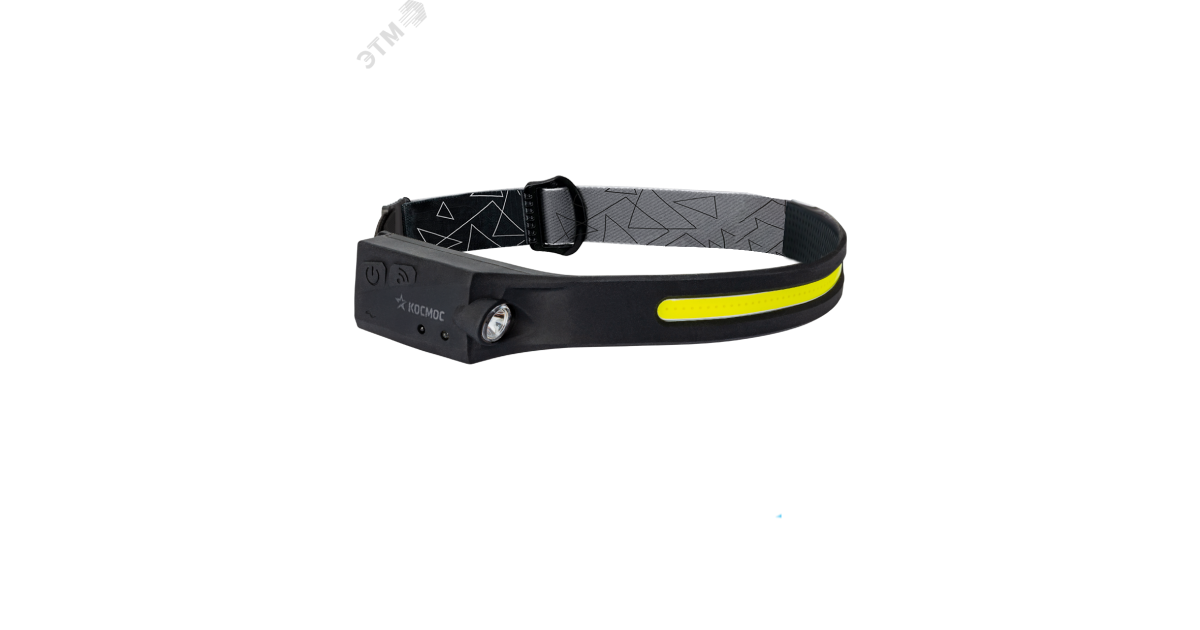 Купить Фонарь аккумуляторный налобный сенсорный 20Вт COB LED+2ВтXPE LED Li-po 102540 1200мА.ч корпус гибкая прорезиненная основа встроенный регулируемый эласт. ремешок USB-шнур type C KOC504Lit Космос оптом в Москве