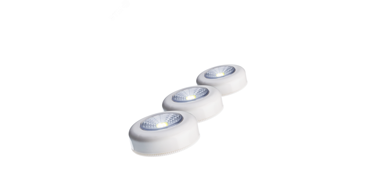 Купить Фонарь подсветка 1ВтCOBLED 3xAAA корпус ABS-пластик самоклеящийся (уп.3шт) KOC304B Космос оптом в Москве