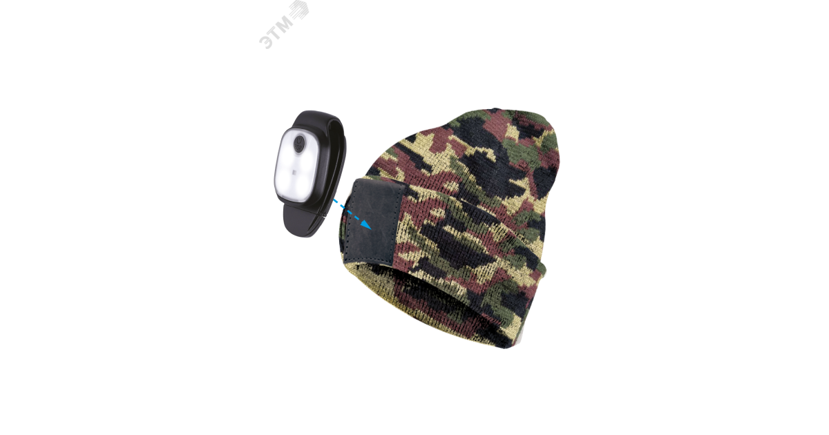 Купить Шапка с фонарем камуфляж свет красн. бел. KOCHat2_d Космос оптом в Москве