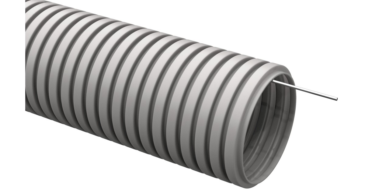 Купить ELASTA Труба гофр. тяжелая ПВХ d=16мм с зондом (100м) EA-TG23-121-016-100-K41 IEK оптом в Москве