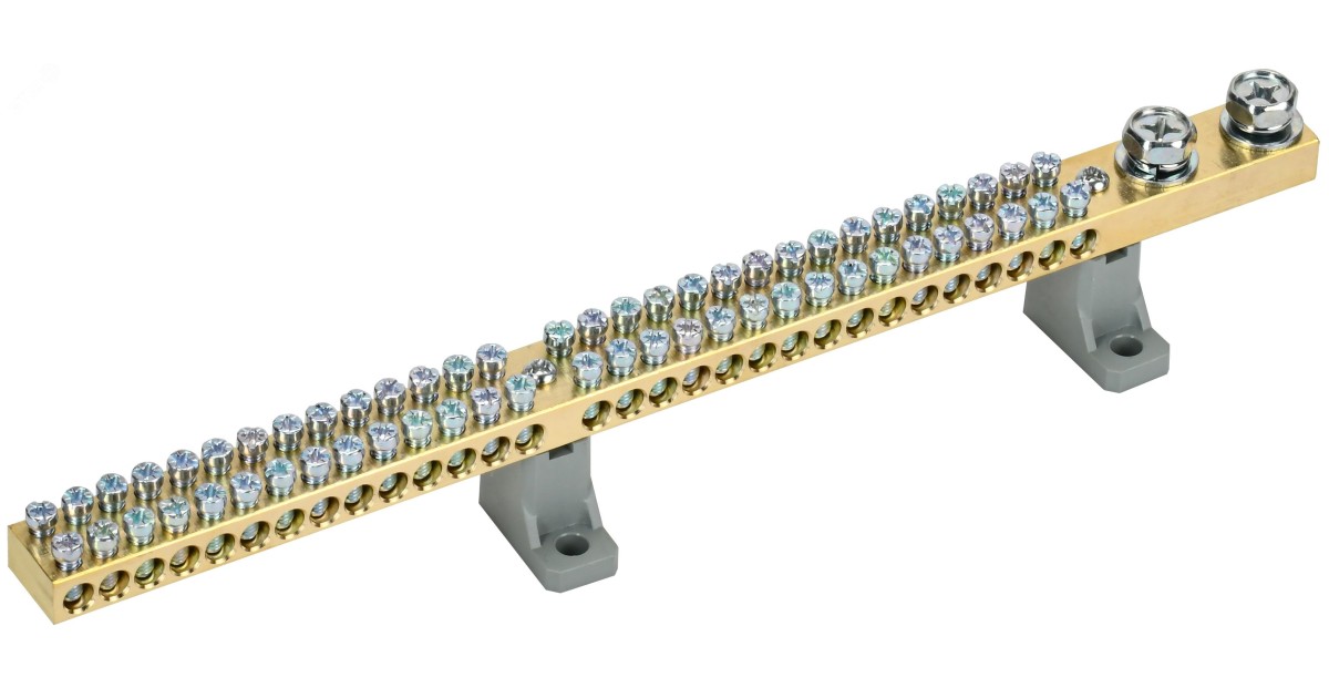 Купить Шина N "ноль" на двух угл. изол. 200А ШНИ-10х18-60-L2-С YNN30-60-C2-K03 IEK оптом в Москве