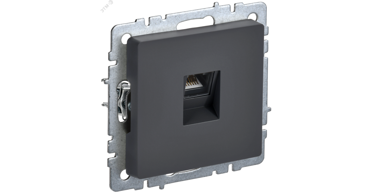 Купить IEK BRITE BASE Графит Розетка комп RJ45 кат.5E РК10-БрГ IEK оптом в Москве