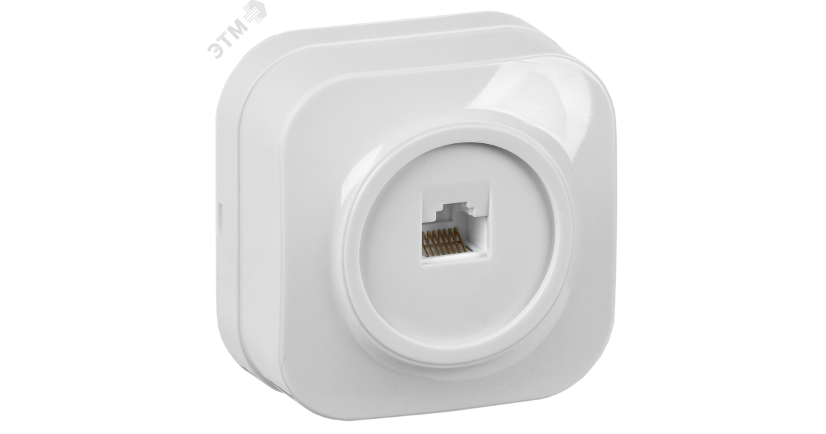 Купить Розетка компьютерная 1-м ОП Glory РК10-ХБ бел. EKH10-K01 IEK оптом в Москве