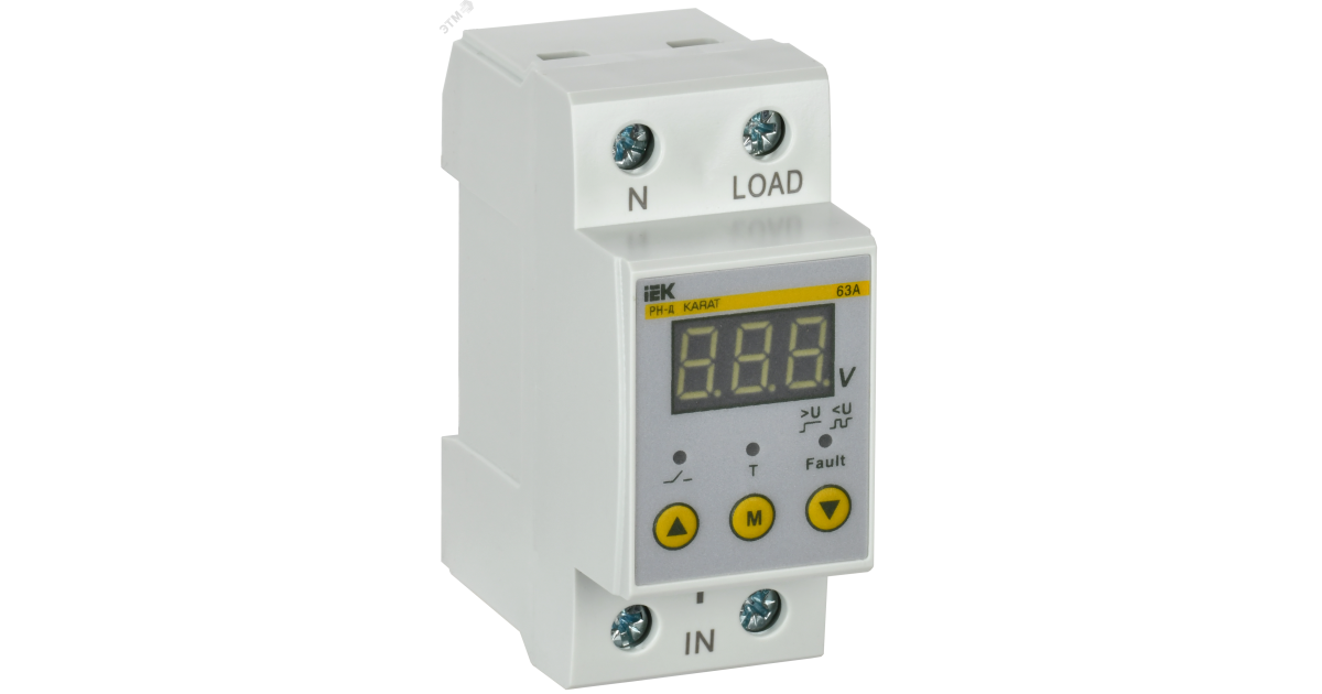Купить Реле напряжения РН-д однофазное 36мм 63А IVR21-1-63 IEK оптом в Москве