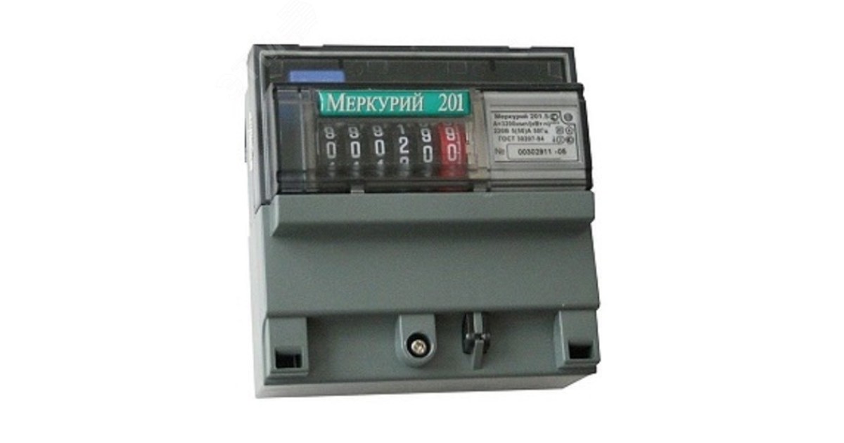Купить Счетчик Меркурий 201.5 1ф 5-60А класс точн. 1.0 1 тариф. импульс. вых. мех. ОУ 00000032419 Инкотекс оптом в Москве