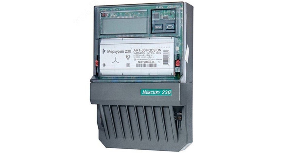 Купить Счетчик Меркурий 230 AM-01 3ф 5-60А класс точн. 1.0 1 тариф. импульс. вых. на панель мех. ОУ 00000032428 Инкотекс оптом в Москве