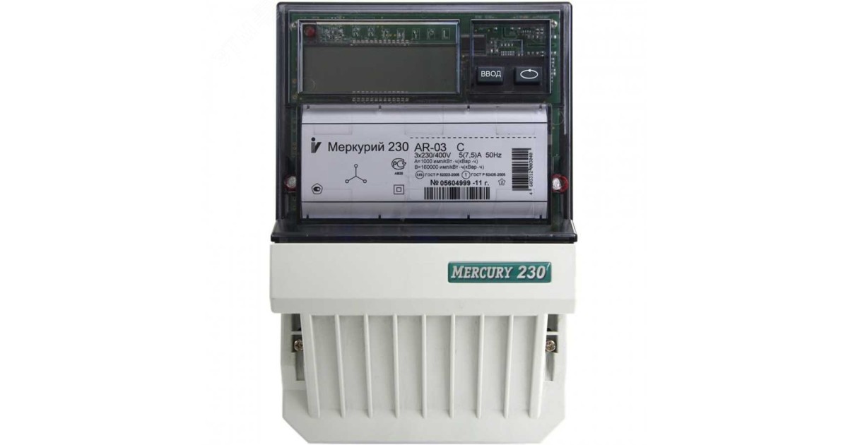 Купить Счетчик Меркурий 230 ART-01 PQRSIN 3ф 5-60А класс точн. 1.0/2.0 многотариф. RS-485 ЖКИ Моск. вр. М0000051910 Инкотекс оптом в Москве