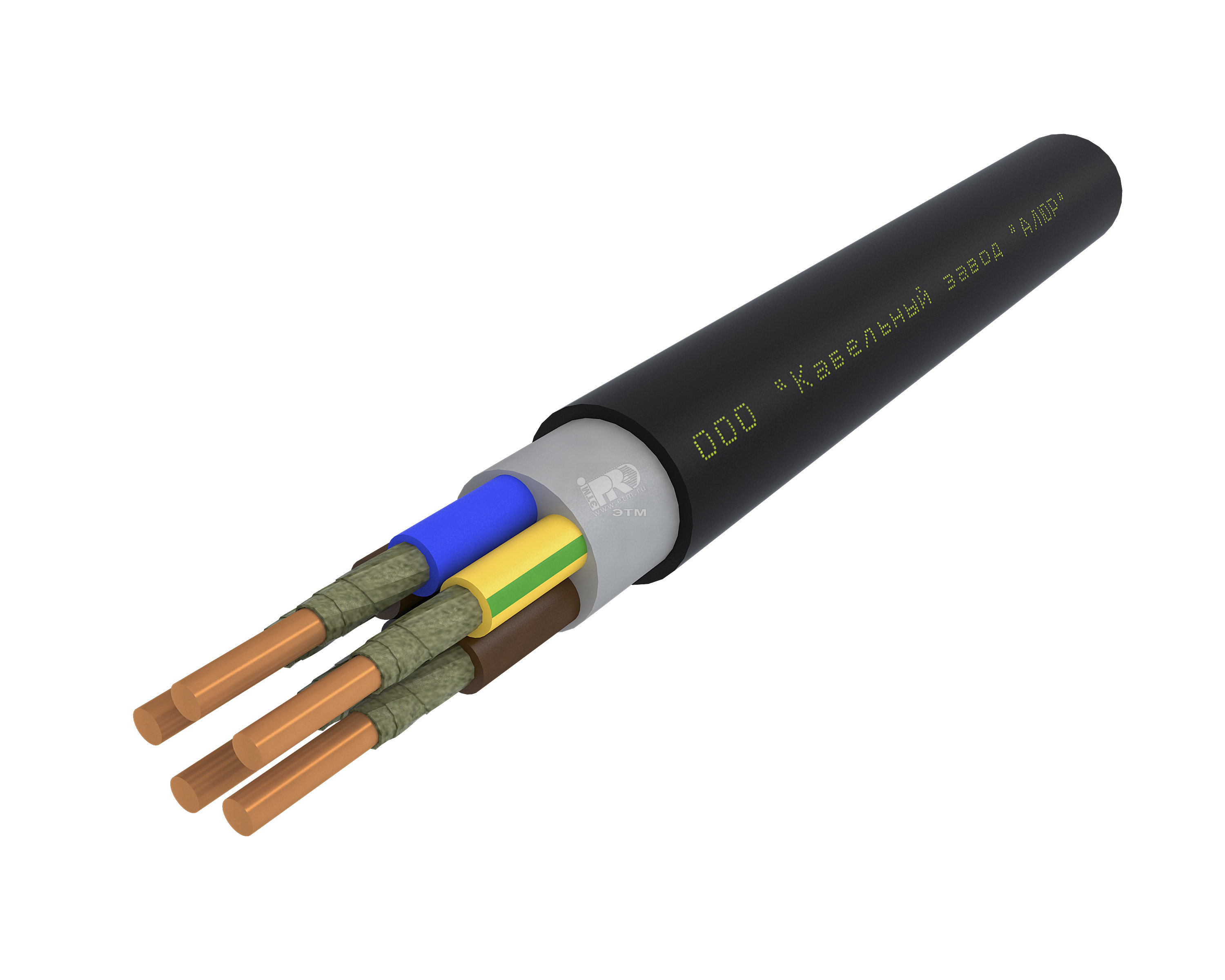 Кабель силовой ППГнг(А)-FRHF 5х16ок(N.PE)-0.66 однопроволочный (барабан) 00-00009274 - АЛЮР