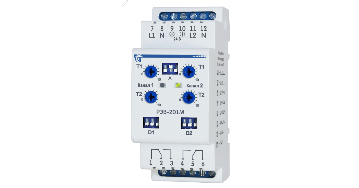 Купить Реле времени РЭВ 201М 4 AC/DC время задержки программир. 3425601201 НовАтек-Электро оптом в Москве