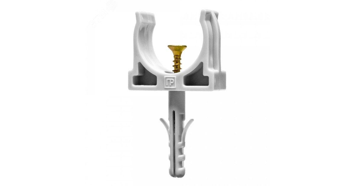 Купить Крепеж-клипса с дюбелем и саморезом серая д20 (100шт/1200шт уп/кор) PR13.0216 Промрукав оптом в Москве