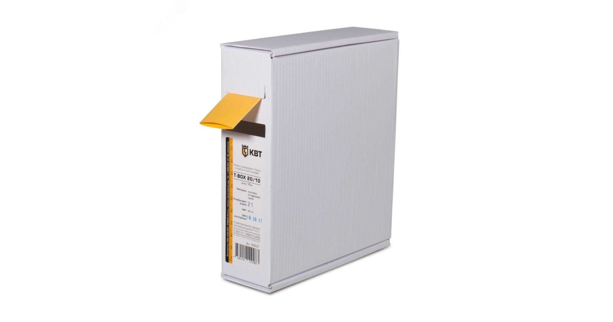 Купить Трубка термоусадочная Т-BOX-4/2 желт (10м) КВТ оптом в Москве