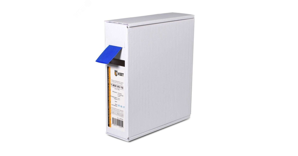 Купить Трубка термоусадочная Т-BOX-4/2 син (10м) КВТ оптом в Москве