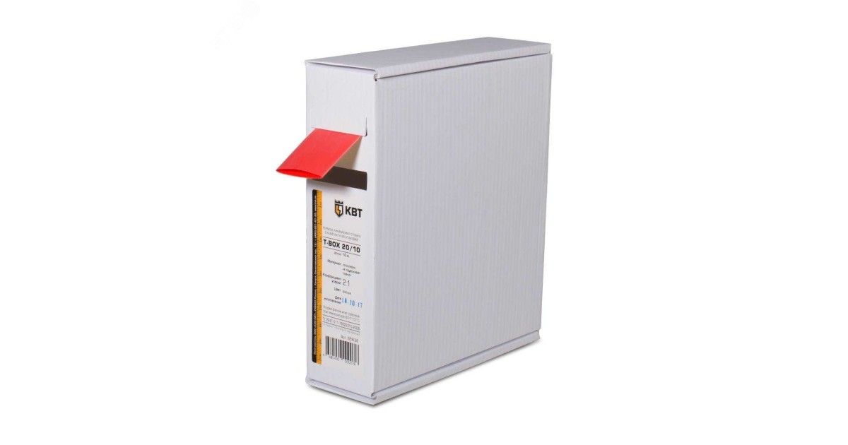 Купить Трубка термоусадочная Т-BOX-4/2 красн (10м) КВТ оптом в Москве