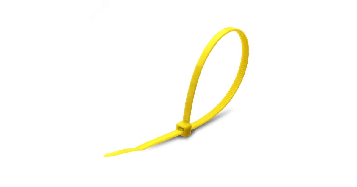 Купить Стяжка нейлоновая КСС 4х200 (желт) (100шт) 49431 КВТ оптом в Москве