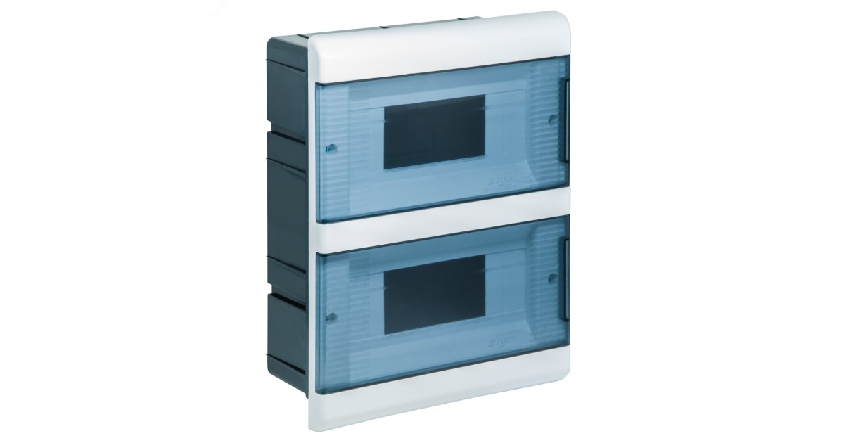 Купить Щиток с/п на 18 мод. с 2-мя прозрачными дверями   278х221х100мм Tyco 68118 Ruvinil оптом в Москве