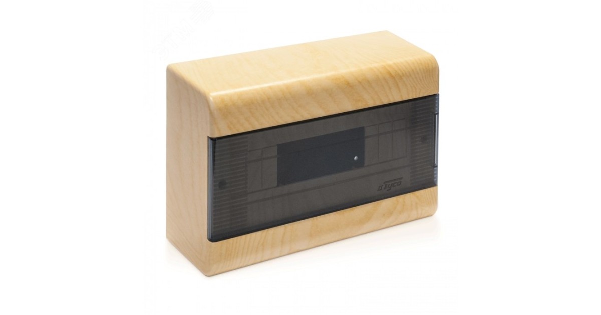 Купить Щиток ОП Тусо 12мод. с прозр. двер. 280х190х93мм IP40 сосна на светл. основе Рувинил 68012-27М Ruvinil оптом в Москве