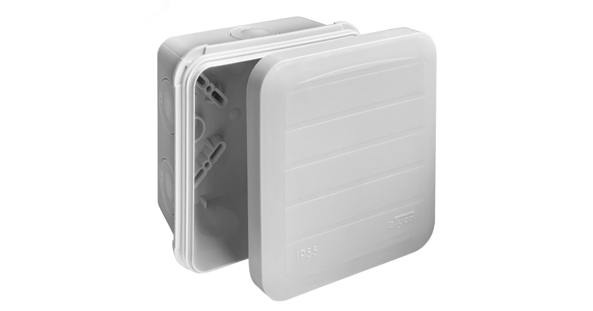 Купить Коробка распределительная ОП 85х85х45мм двухкомпонентная 8 вводов IP65 сер. 67240 Ruvinil оптом в Москве