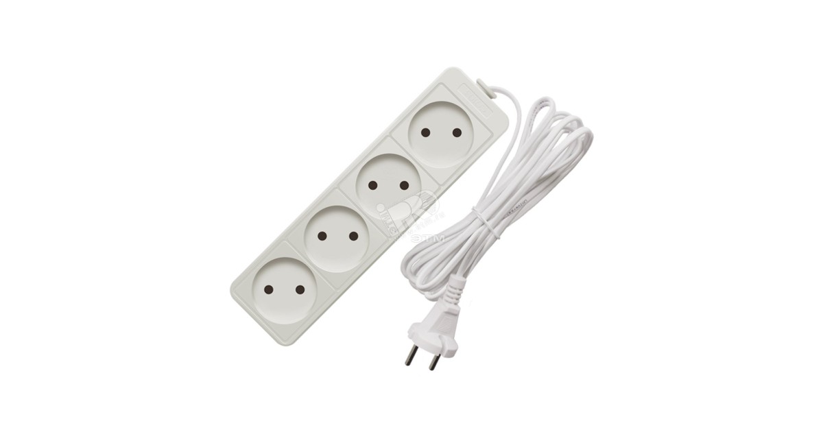 Купить Удлинитель бытовой ТМ Союз 1300 Вт 4 гнезда ШВВП 5м 481S-0405 УНИВЕРСАЛ оптом в Москве