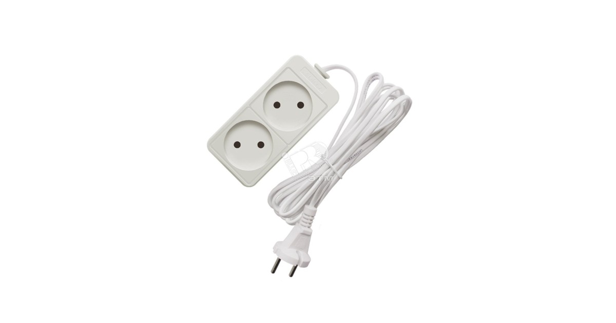 Купить Удлинитель бытовой ТМ Союз 1300 Вт 2 гнезда ШВВП 1.5м 481S-0201 УНИВЕРСАЛ оптом в Москве