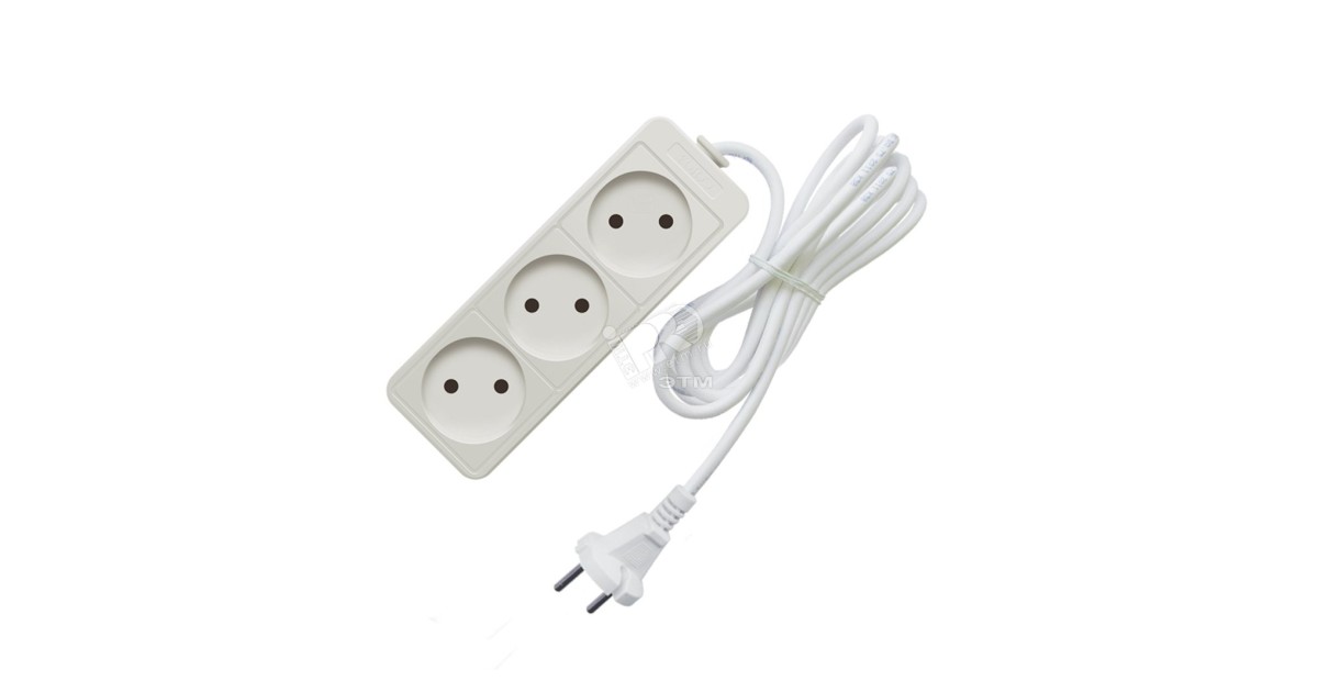 Купить Удлинитель бытовой ТМ Союз 2200 Вт 3 гнезда ПВС 7м 481S-1307 УНИВЕРСАЛ оптом в Москве