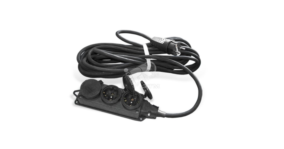 Купить Удлинитель силовой ТМ Союз 3 гнезда 4000 Вт с защитной крышкой IP-44 10м 481S-4601. УНИВЕРСАЛ оптом в Москве