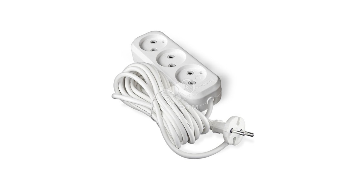 Купить Удлинитель 3х7м ПВС 2х0.75 639М-07 УНИВЕРСАЛ оптом в Москве