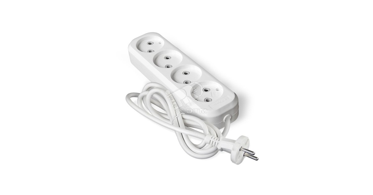 Купить Удлинитель 4х2м ПВС 2х0.75 766М-02 УНИВЕРСАЛ оптом в Москве