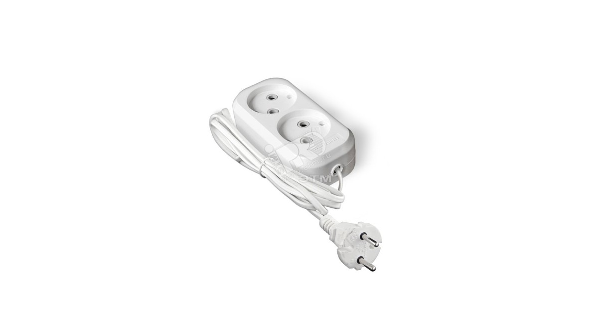 Купить Удлинитель бытовой У6-011 ШВВП 2-0.75 2 гнезда 2м 9631911 УНИВЕРСАЛ оптом в Москве