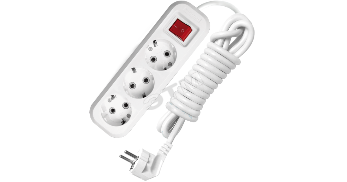 Купить Удлинитель бытовой 3х3м с заземлением с выключателем 10А S-303 9631986 УНИВЕРСАЛ оптом в Москве