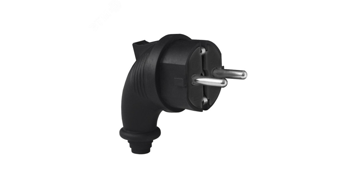 Купить Вилка угловая c/з каучук 16А 250В IP44 (еврослот) 1241 УНИВЕРСАЛ оптом в Москве