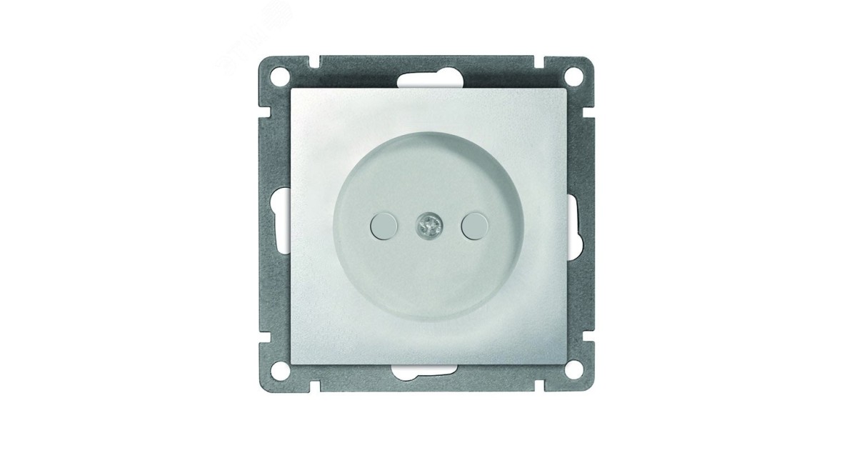 Купить Розетка одноместная UNIVersal серия Афина б/з, с/у, з/ш, 16А, 220В, серебро (еврослот), механизм A0047-S УНИВЕРСАЛ оптом в Москве