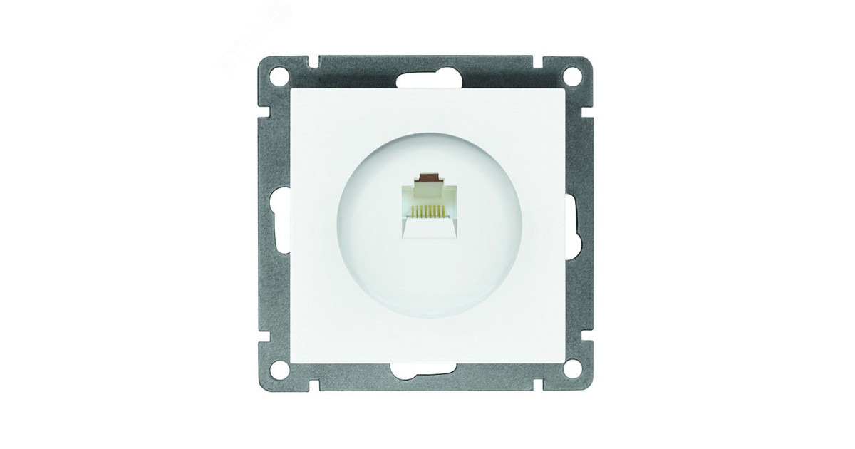 Купить Розетка компьютерная одноместная UNIVersal серия Афина, с/у, 1А, RJ45, белая (еврослот), механизм A0051 УНИВЕРСАЛ оптом в Москве