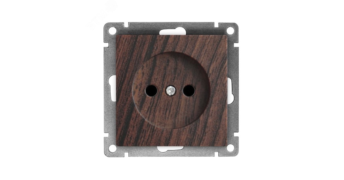 Купить Розетка одноместная UNIVersal серия Афина б/з, с/у, 16А, 220В, венге (еврослот), механизм A0022-V УНИВЕРСАЛ оптом в Москве