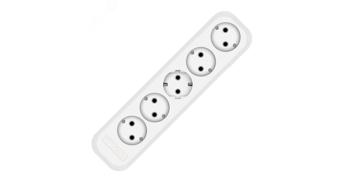 Купить Колодка 5 гнезд без заземления AБС-пластик E205 УНИВЕРСАЛ оптом в Москве