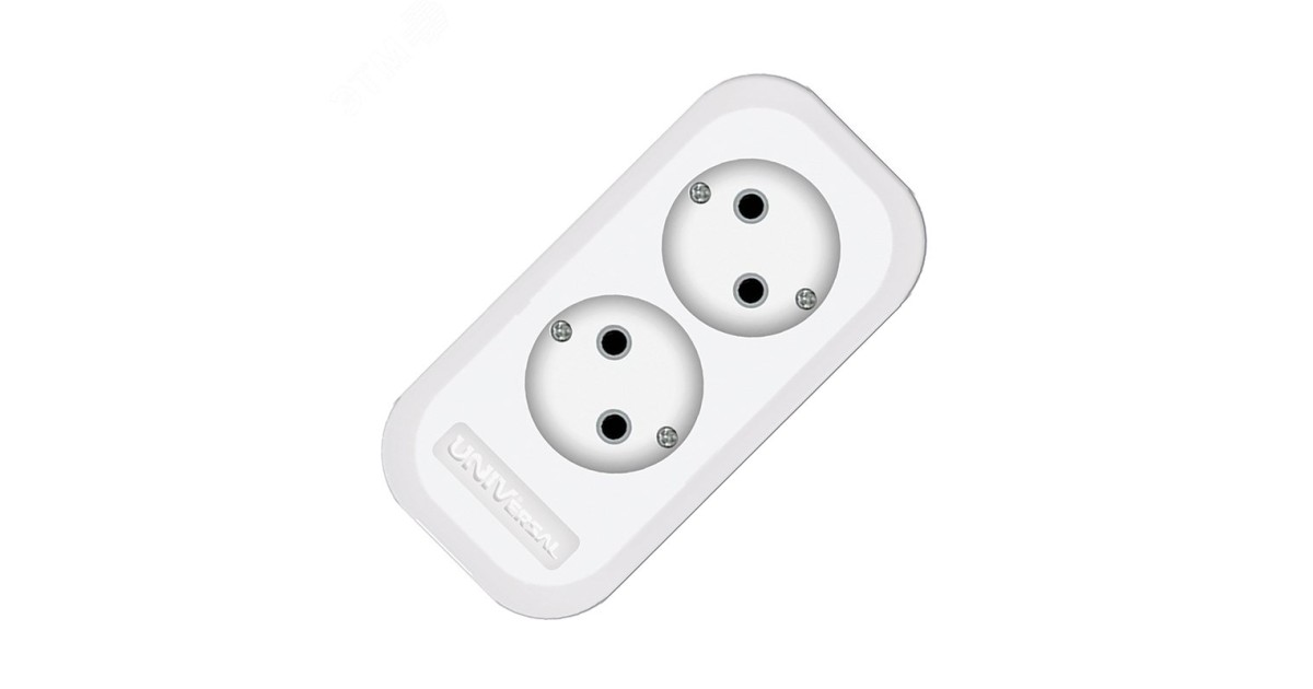 Купить Колодка 2 гнезда без заземления E202 УНИВЕРСАЛ оптом в Москве