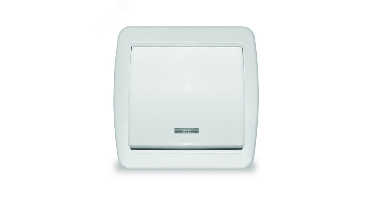 Купить Клио Выключатель одноклавишный с подсветкой IP44 бел. К2225 УНИВЕРСАЛ оптом в Москве