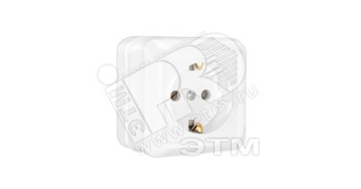 Купить Олимп Розетка с заземлением белая наружная О0028 УНИВЕРСАЛ оптом в Москве