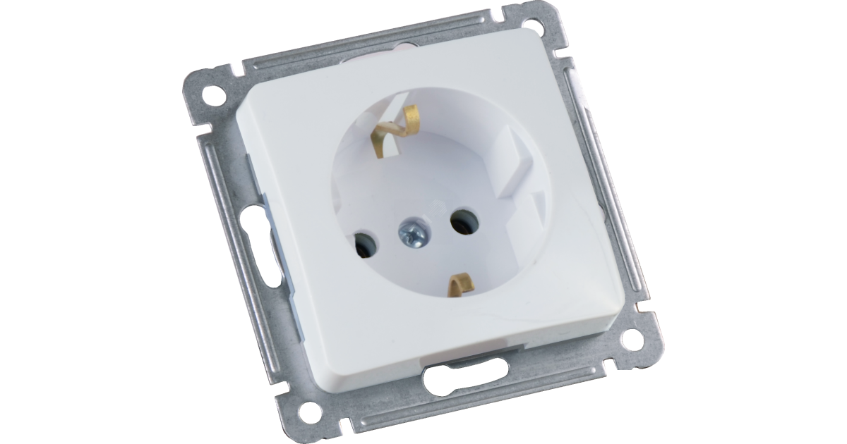 Купить MASTER Розетка скрытая с заземлением белая в рамку РС16-411 HEGEL оптом в Москве